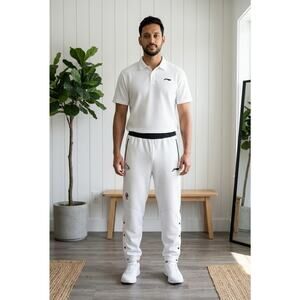 Li-Ning White Basketball Courtside Track Pants from the Jimmy Butler Line Sz 3XL